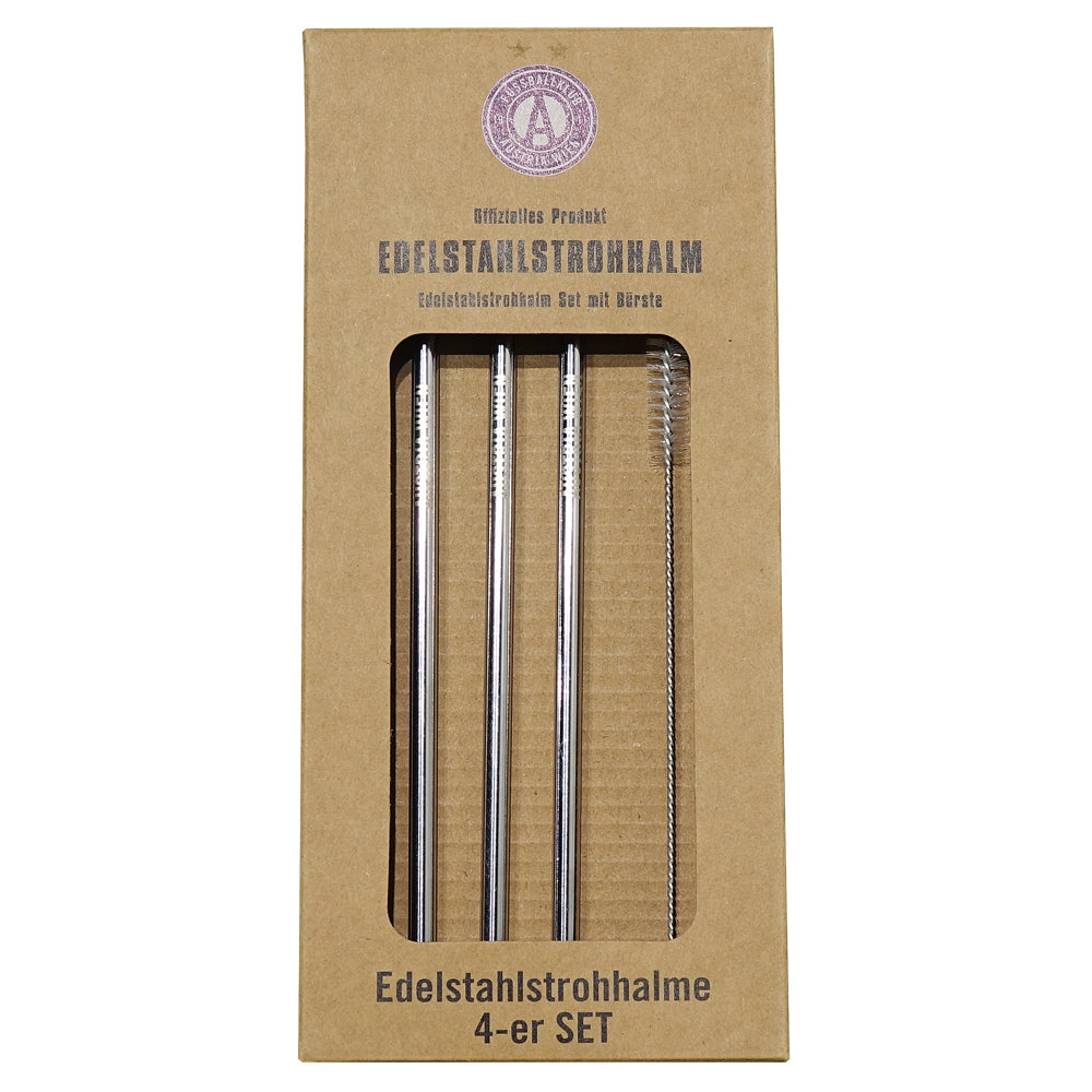 Edelstahlstrohhalme 4er Set