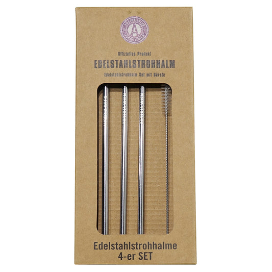 Edelstahlstrohhalme 4er Set