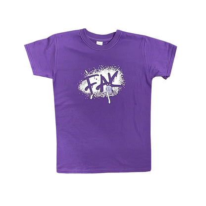 Kinder T-Shirt Graffiti violett