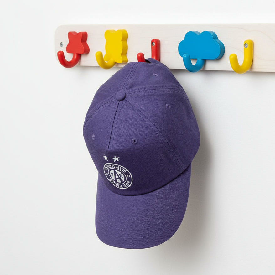 Kinder Kappe Logo violett