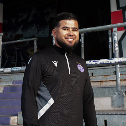 Training 1/4 ZIP schwarz Macron