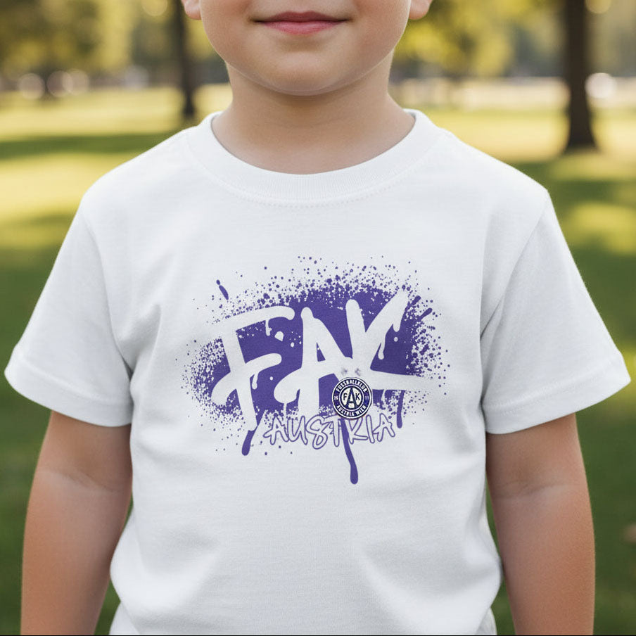 Kinder T-Shirt Graffiti weiß