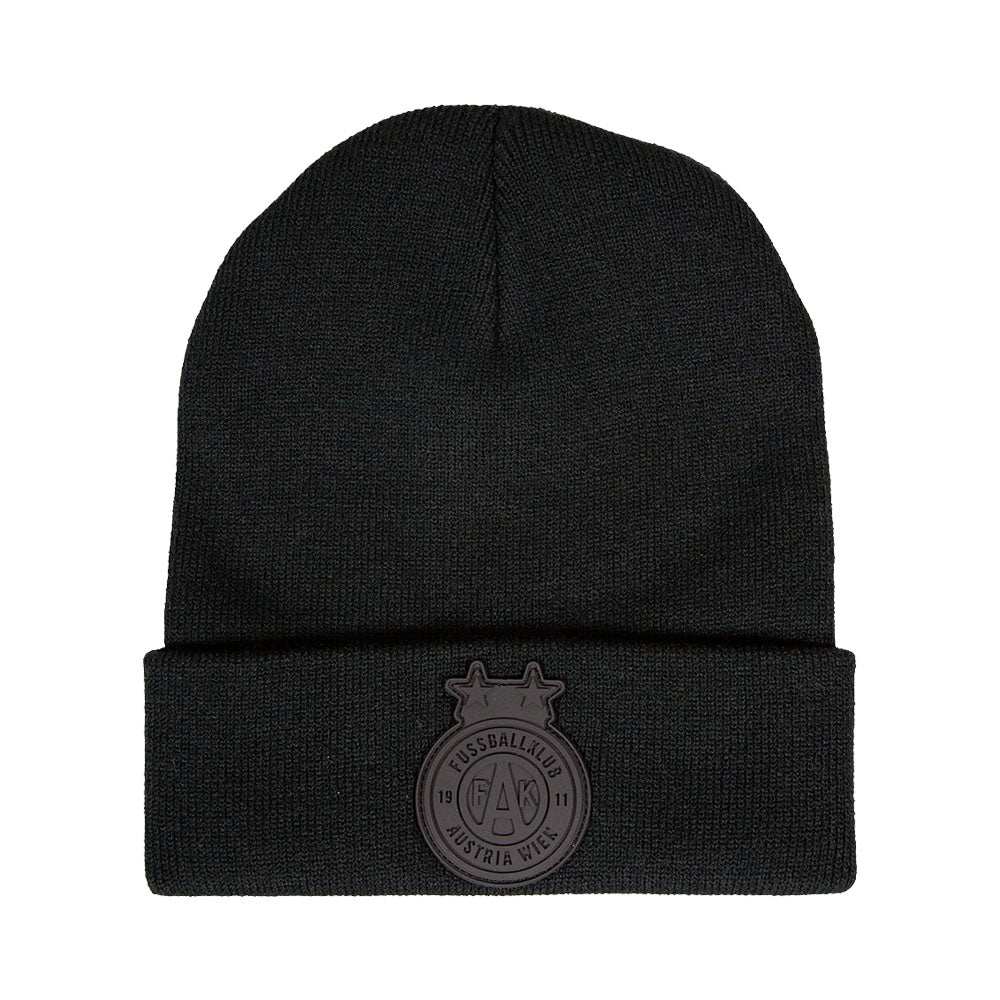 Kinder Haube Logo schwarz