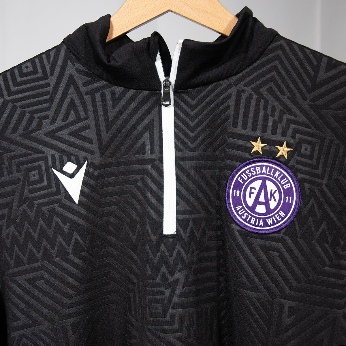 Training 1/4 ZIP schwarz Macron