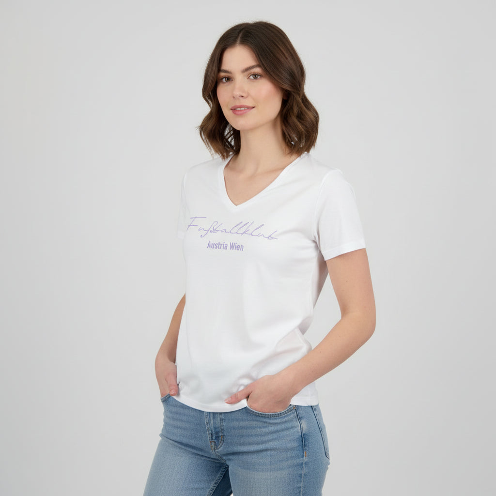 Damen T-Shirt Fußballklub weiß